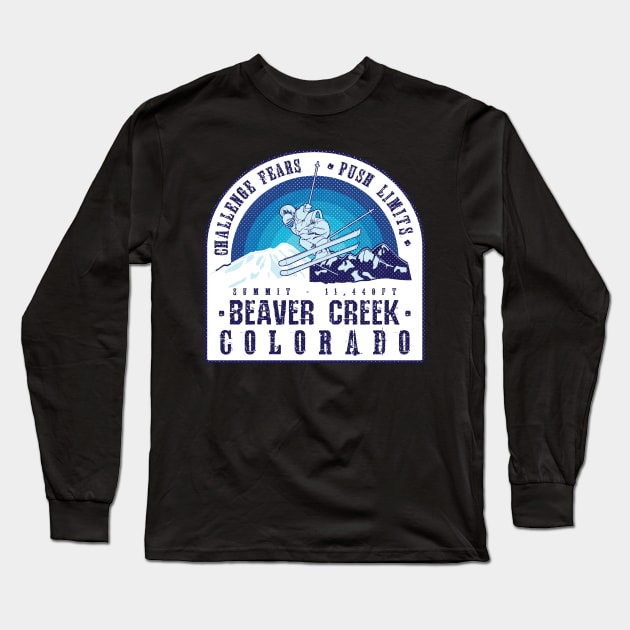 Ski Beaver Creek Colorado Long Sleeve T-Shirt by JordanHolmes